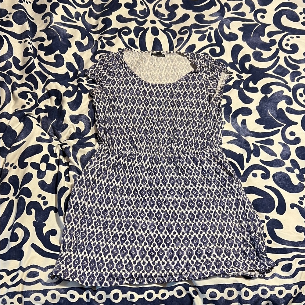GAP Navy and White Mini Dress